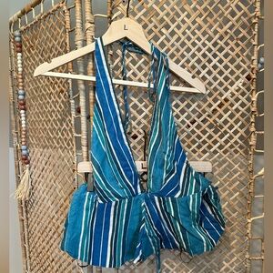 Zara stripped halter top